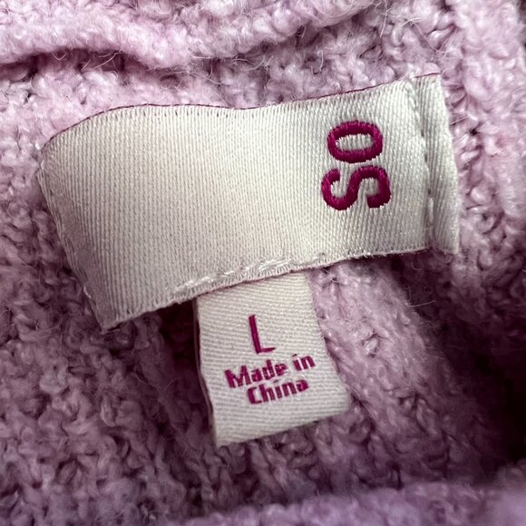 SO Women's Multi Wide Stripe Waffle Knit Pullover Crew Neck Sweater Size L - Picture 11 of 11